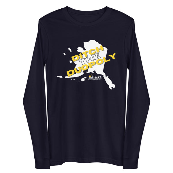 Ditch the Duopoly - Alaska LP Unisex Long Sleeve Tee - Proud Libertarian - Alaska Libertarian Party