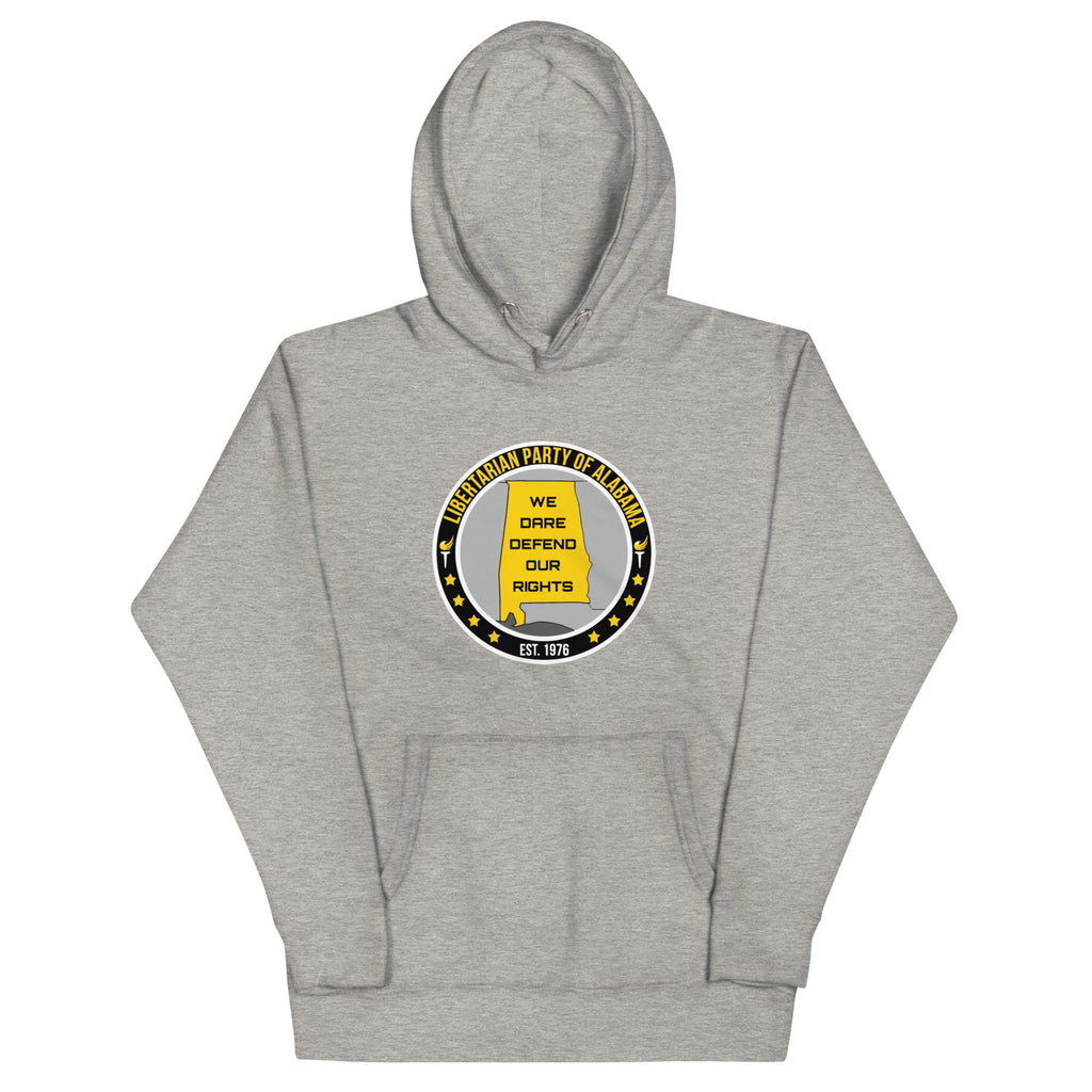 Libertarian Party of Alabama - We Dare Defend our Rights Unisex Hoodie - Proud Libertarian - Libertarian Party of Alabama