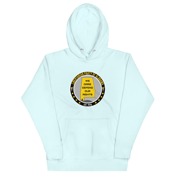 Libertarian Party of Alabama - We Dare Defend our Rights Unisex Hoodie - Proud Libertarian - Libertarian Party of Alabama