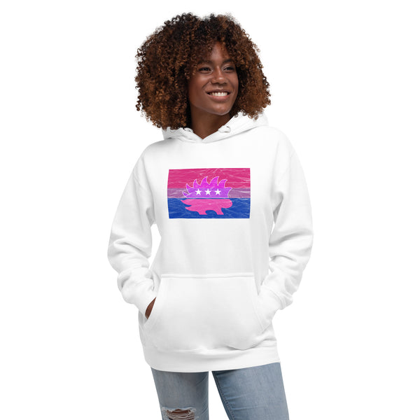 Libertarian Porcupine - LGBTQ - Bisexual Unisex Hoodie - Proud Libertarian - Proud Libertarian