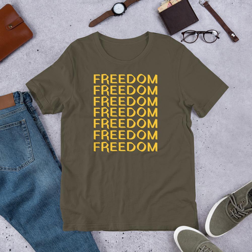 FREEDOM Short-Sleeve Unisex T-Shirt - Proud Libertarian - Proud Libertarian