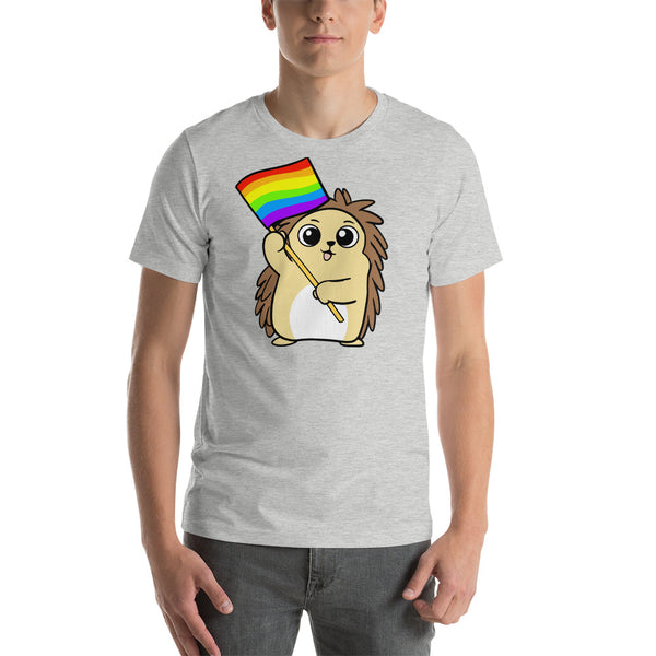 LGBTQ Cartoon Porcupine Short-Sleeve Unisex T-Shirt - Proud Libertarian - Cartoons of Liberty