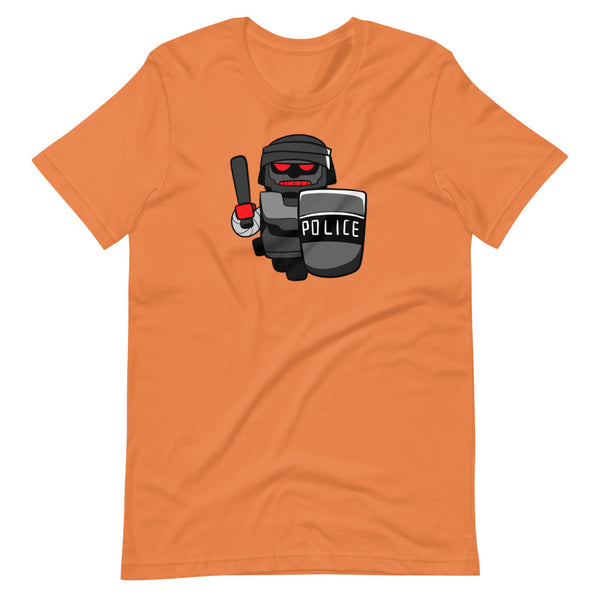 InHuman Police Robot Short-Sleeve Unisex T-Shirt - Proud Libertarian - Proud Libertarian