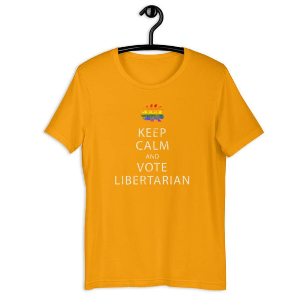 Keep Calm and Vote Libertarian LGBT Pride Unisex T-Shirt - Proud Libertarian - Proud Libertarian