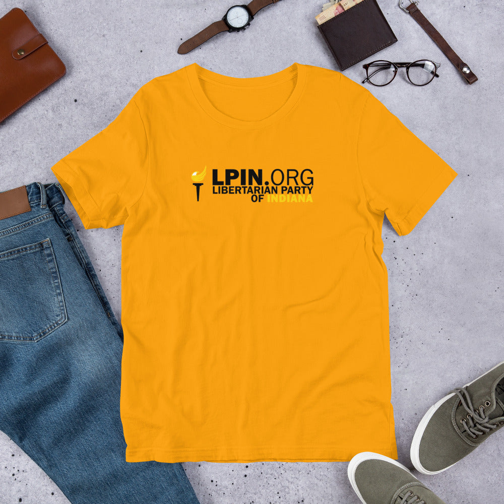 Libertarian Party of Indiana Short-Sleeve Unisex T-Shirt - Proud Libertarian - Libertarian Party of Indiana