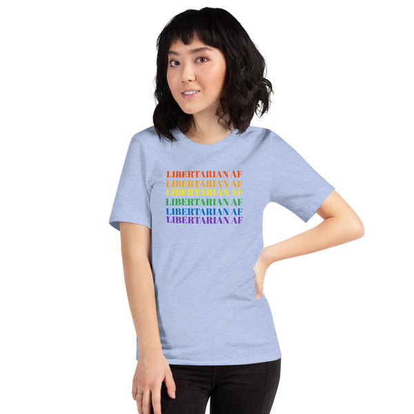 Libertarian AF (LGBTQ) Short-Sleeve Unisex T-Shirt - Proud Libertarian - Proud Libertarian