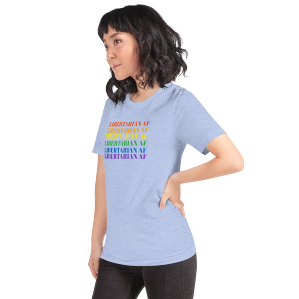 Libertarian AF (LGBTQ) Short-Sleeve Unisex T-Shirt - Proud Libertarian - Proud Libertarian