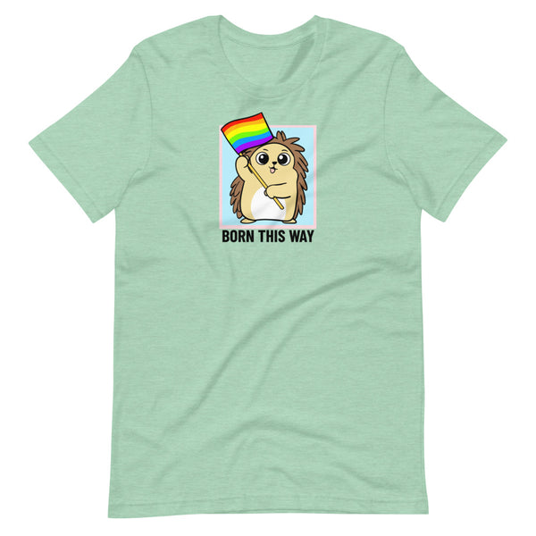 Born This Way LGBT Pride Cartoon Porcupine Short-Sleeve Unisex T-Shirt - Proud Libertarian - Cartoons of Liberty