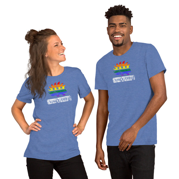 LGBTQ Pride Porcupine since 1971 Short-Sleeve Unisex T-Shirt - Proud Libertarian - Proud Libertarian