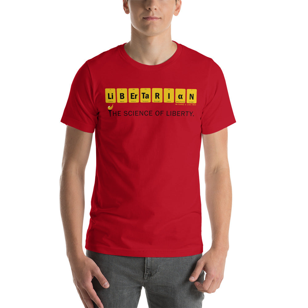 Libertarian - The Science of Liberty Short-Sleeve Unisex T-Shirt - Proud Libertarian - Pirate Smile