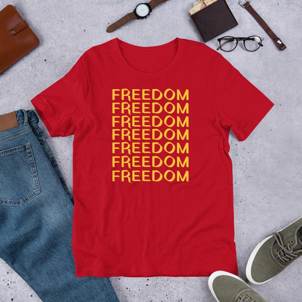 FREEDOM Short-Sleeve Unisex T-Shirt - Proud Libertarian - Proud Libertarian