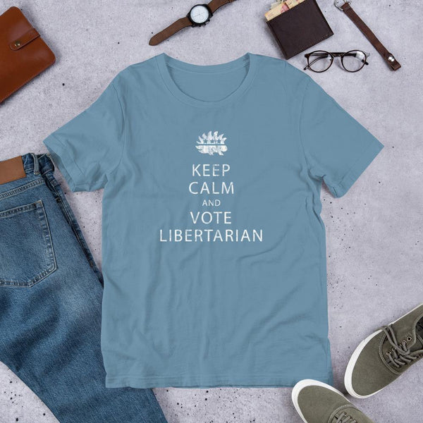 Keep Calm and Vote Libertarian Unisex T-Shirt - Proud Libertarian - Proud Libertarian