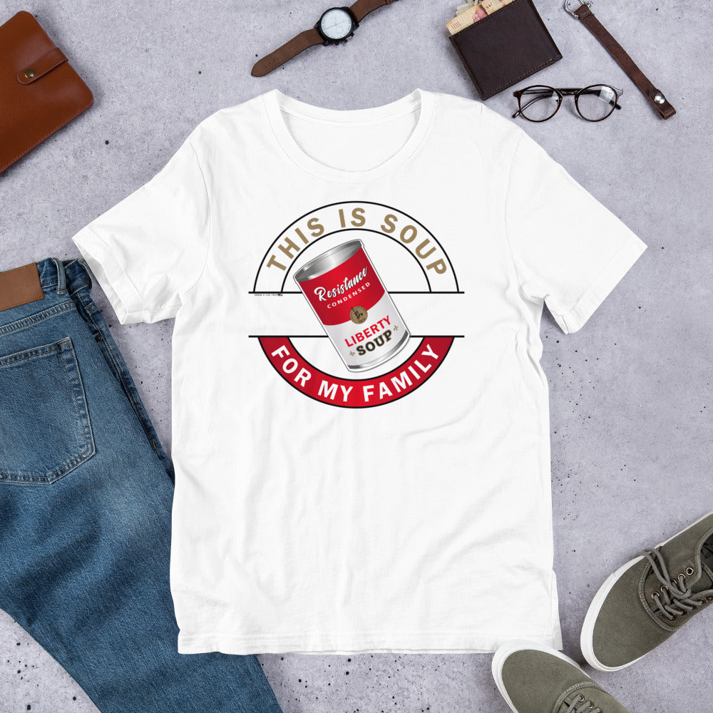 This is Soup for My Family "Resistance" Short-Sleeve Unisex T-Shirt - Proud Libertarian - Pirate Smile