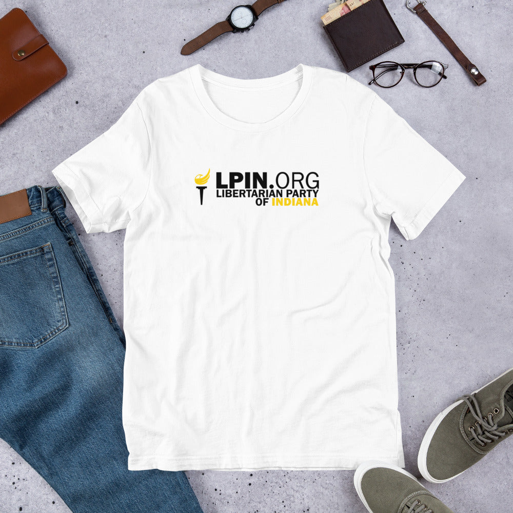 Libertarian Party of Indiana Short-Sleeve Unisex T-Shirt - Proud Libertarian - Libertarian Party of Indiana