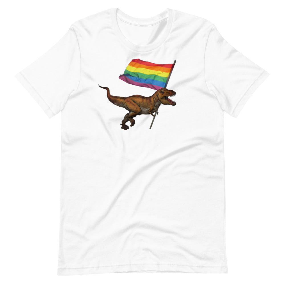 LGBT-Rex Short-Sleeve Unisex T-Shirt - Proud Libertarian - Proud Libertarian