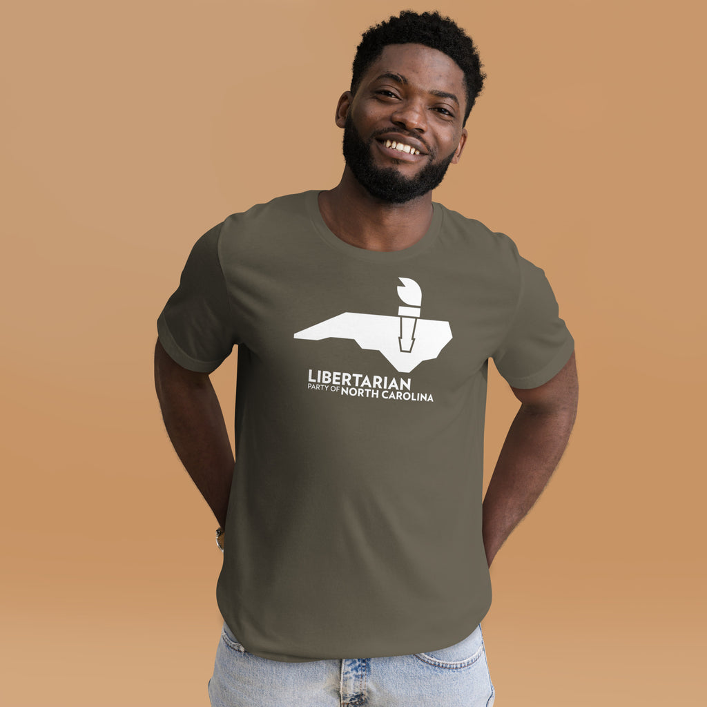 LPNC Unisex t-shirt - Proud Libertarian - Libertarian Party of North Carolina