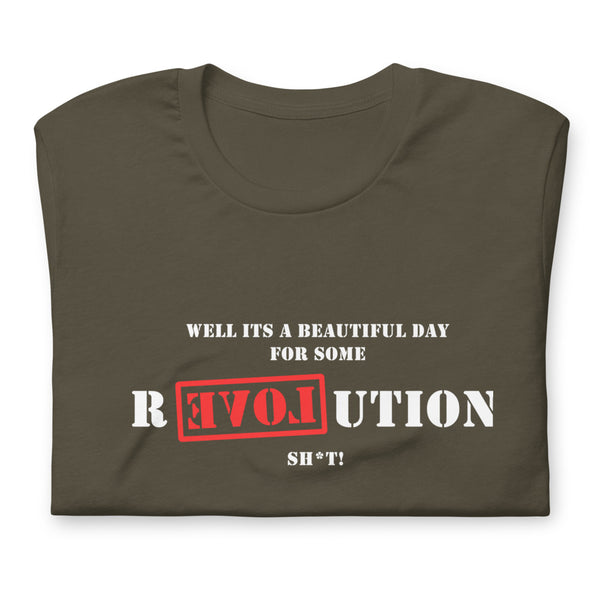 A Great Day for R[EVOL]UTION Short-sleeve unisex t-shirt - Proud Libertarian - Libertarian Party of Tennessee