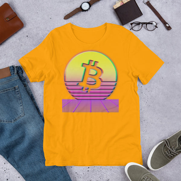 Bitcoin Sun Aesthetic Short-Sleeve Unisex T-Shirt - Proud Libertarian - Libertarian Frontier