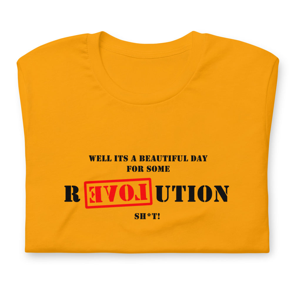 A Great Day for R[EVOL]UTION Short-sleeve unisex t-shirt - Proud Libertarian - Libertarian Party of Tennessee