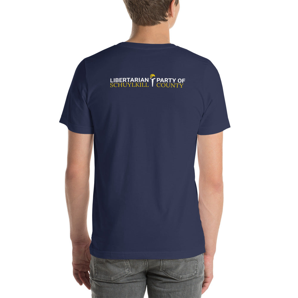 LP Porcupine - Schuylkill County, PA Short-Sleeve Unisex T-Shirt - Proud Libertarian - Proud Libertarian