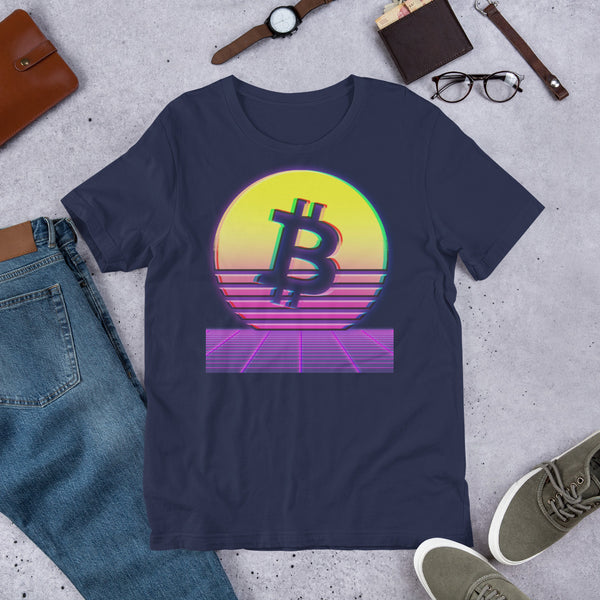 Bitcoin Sun Aesthetic Short-Sleeve Unisex T-Shirt - Proud Libertarian - Libertarian Frontier