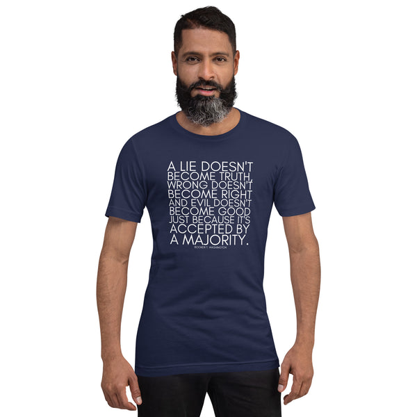 A lie doesn't become truth... Booker T Washington Unisex t-shirt - Proud Libertarian - NewStoics