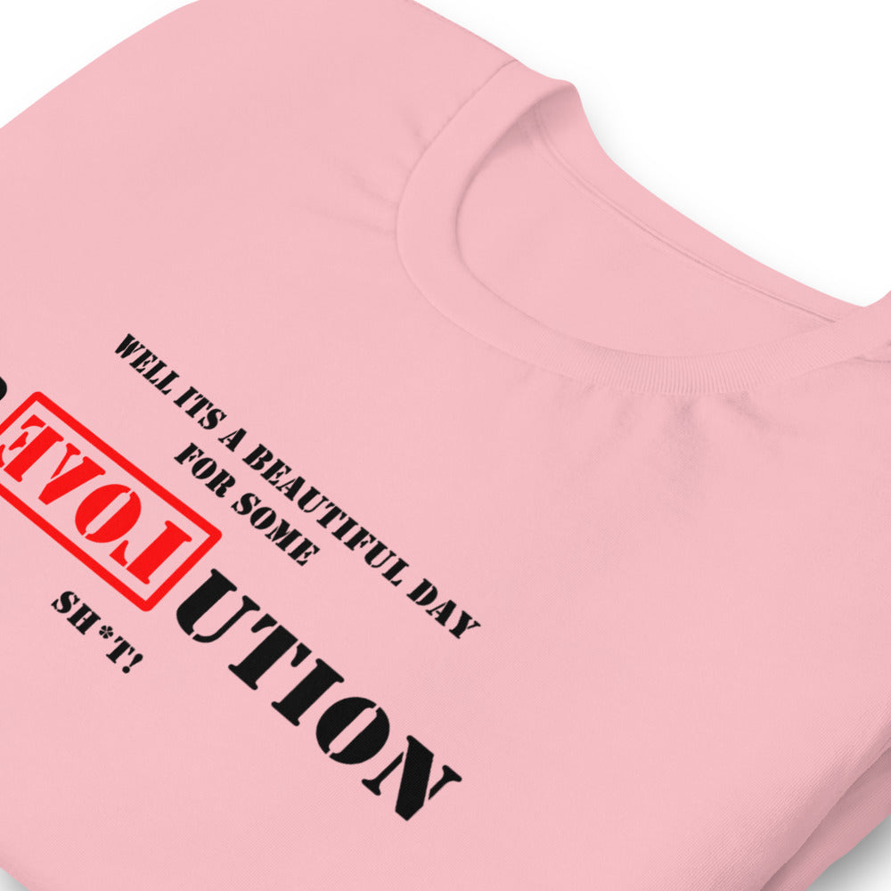 A Great Day for R[EVOL]UTION Short-sleeve unisex t-shirt - Proud Libertarian - Libertarian Party of Tennessee