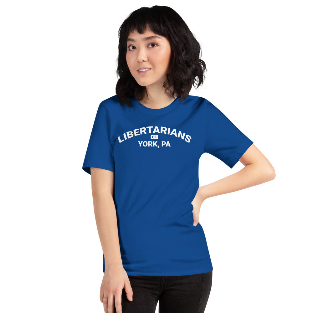 Libertarians of York PA Short-Sleeve Unisex T-Shirt - Proud Libertarian - Libertarian Party of Pennsylvania - York