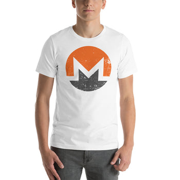 Monero Logo Vintage Short-Sleeve Unisex T-Shirt - Proud Libertarian - Libertarian Frontier