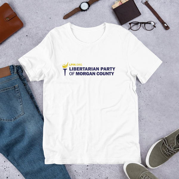 Libertarian Party of Morgan County Indiana Short-Sleeve Unisex T-Shirt - Proud Libertarian - Libertarian Party of Indiana - Morgan County