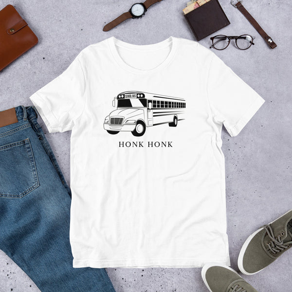 Honk Hunk Bus Driver Protest (Don't Tread) Short-Sleeve Unisex T-Shirt - Proud Libertarian - Owluntaryist