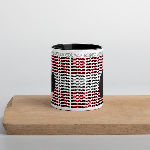 Ludwig von Mises - Austrian Economics Machine Mug with Color Inside - Proud Libertarian - Hunter Wynn Designs