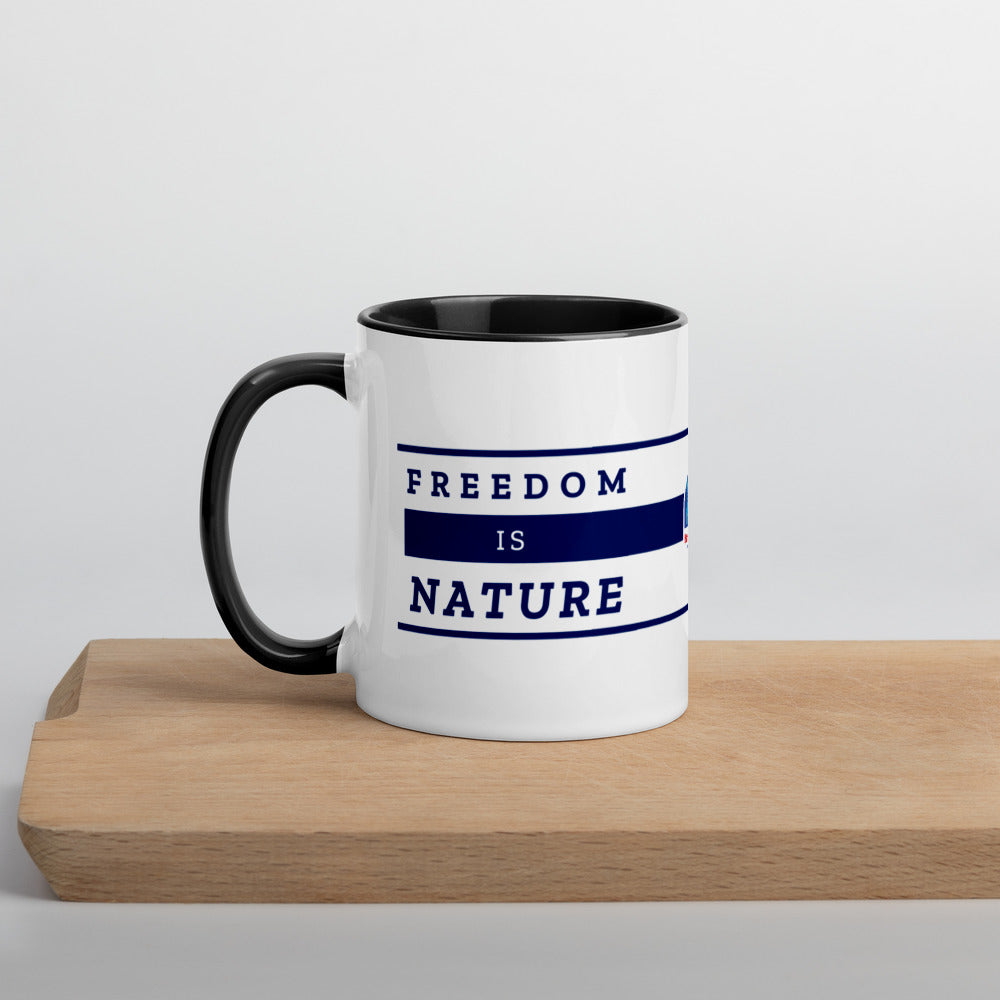 Freedom is Nature, Freedom is Science Mug with Color Inside - Proud Libertarian - The Brian Nichols Show