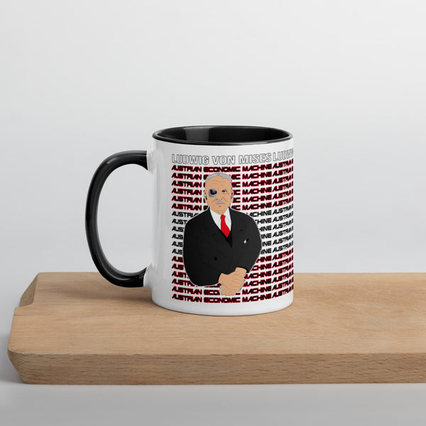 Ludwig von Mises - Austrian Economics Machine Mug with Color Inside - Proud Libertarian - Hunter Wynn Designs