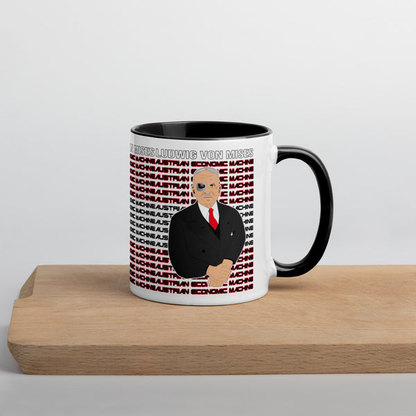 Ludwig von Mises - Austrian Economics Machine Mug with Color Inside - Proud Libertarian - Hunter Wynn Designs