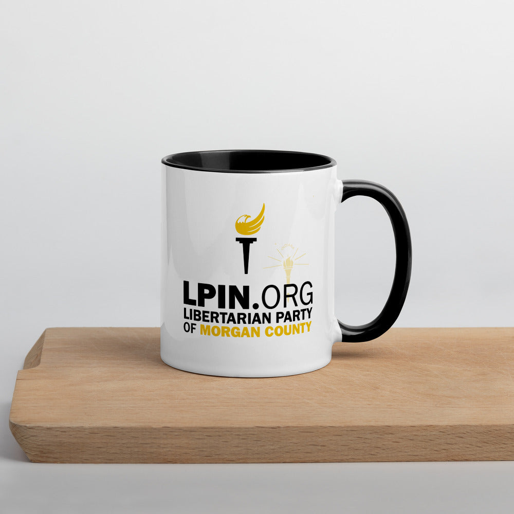 LP Indiana - Morgan County Mug with Color Inside - Proud Libertarian - Libertarian Party of Indiana - Morgan County