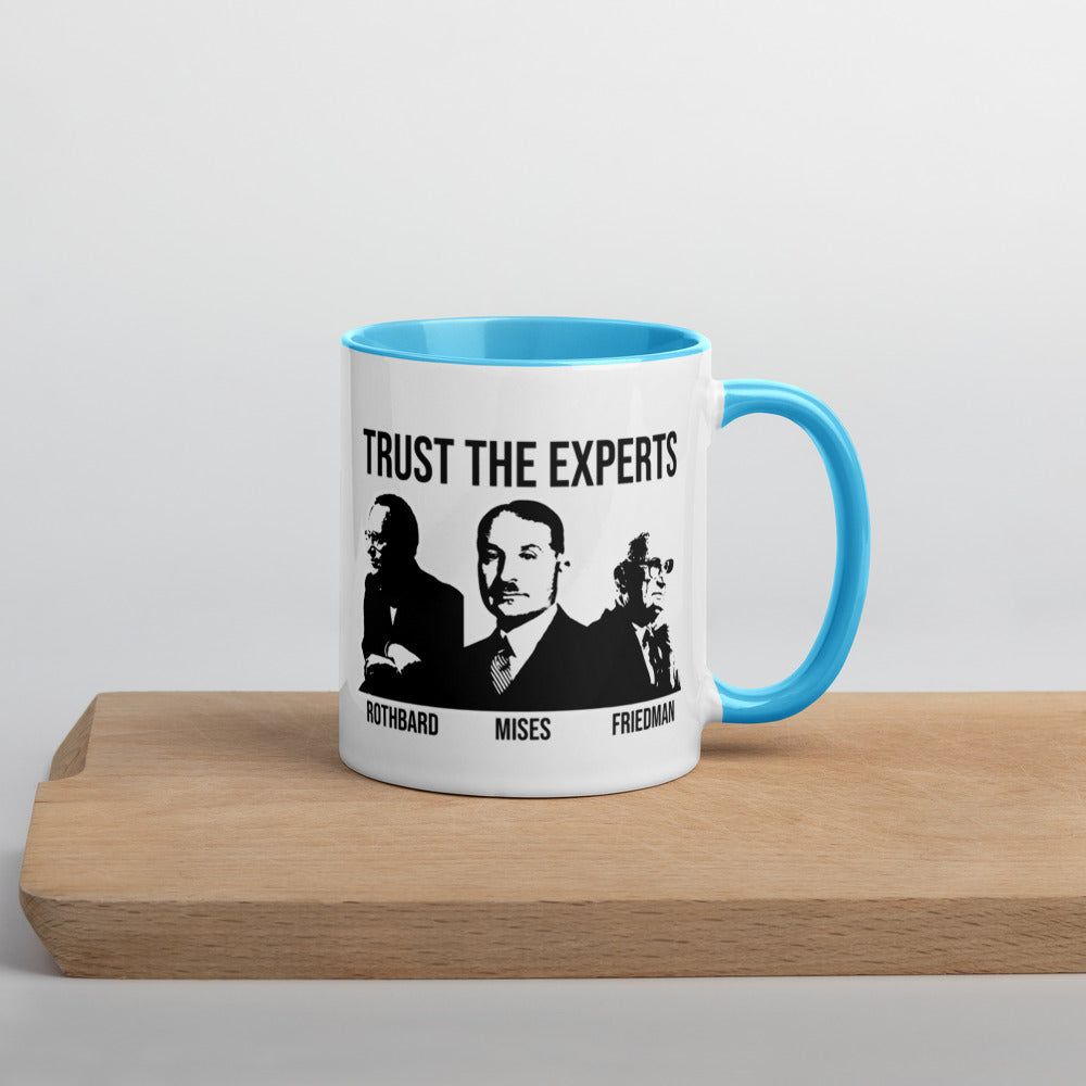 Trust the Experts Mug with Color Inside - Proud Libertarian - The Brian Nichols Show