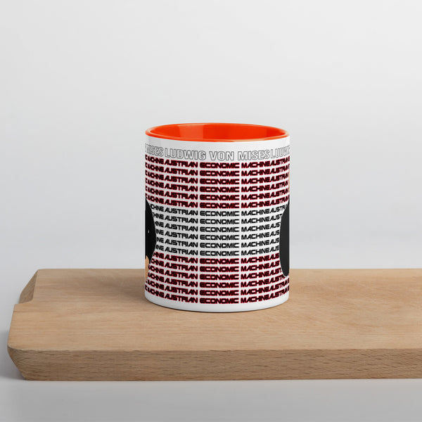 Ludwig von Mises - Austrian Economics Machine Mug with Color Inside - Proud Libertarian - Hunter Wynn Designs