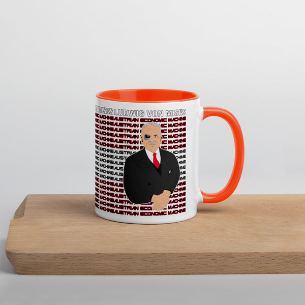 Ludwig von Mises - Austrian Economics Machine Mug with Color Inside - Proud Libertarian - Hunter Wynn Designs