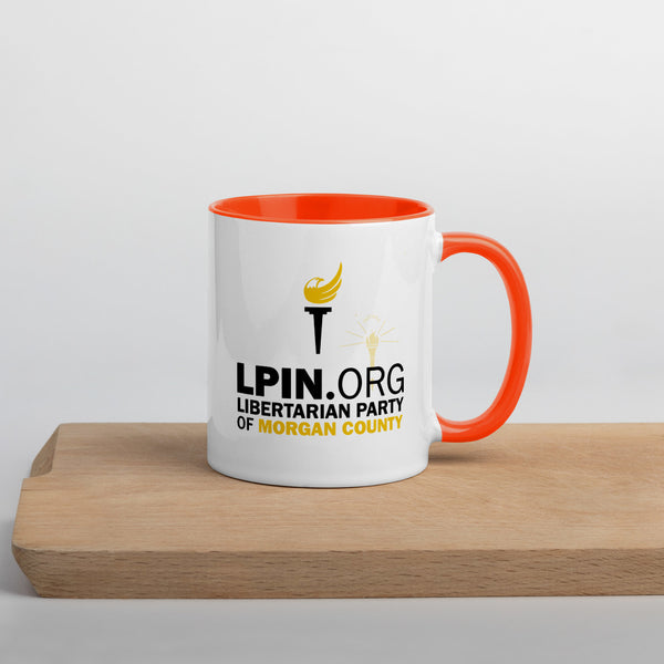 LP Indiana - Morgan County Mug with Color Inside - Proud Libertarian - Libertarian Party of Indiana - Morgan County