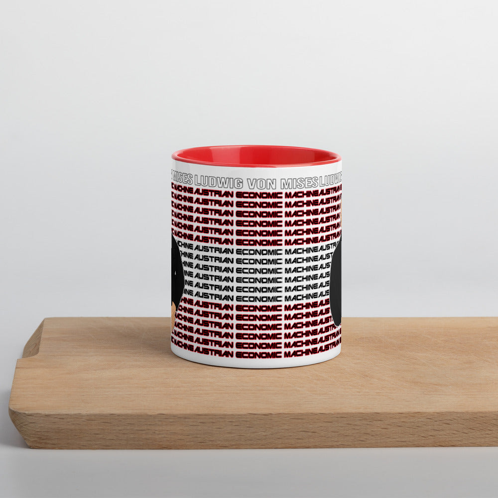 Ludwig von Mises - Austrian Economics Machine Mug with Color Inside - Proud Libertarian - Hunter Wynn Designs