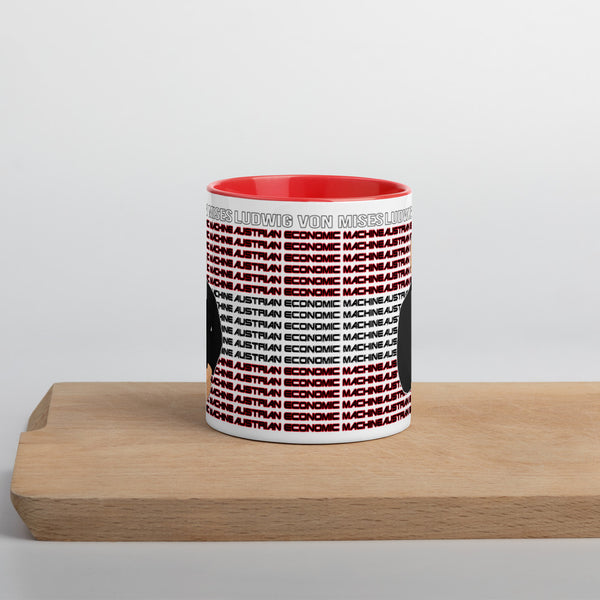 Ludwig von Mises - Austrian Economics Machine Mug with Color Inside - Proud Libertarian - Hunter Wynn Designs