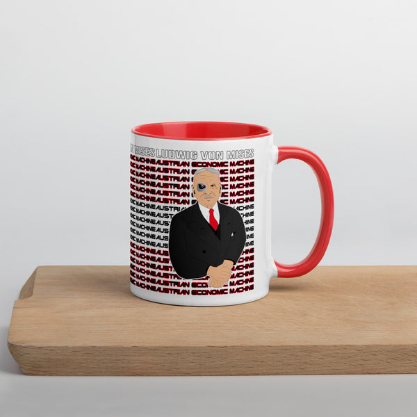 Ludwig von Mises - Austrian Economics Machine Mug with Color Inside - Proud Libertarian - Hunter Wynn Designs