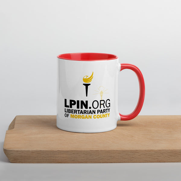 LP Indiana - Morgan County Mug with Color Inside - Proud Libertarian - Libertarian Party of Indiana - Morgan County