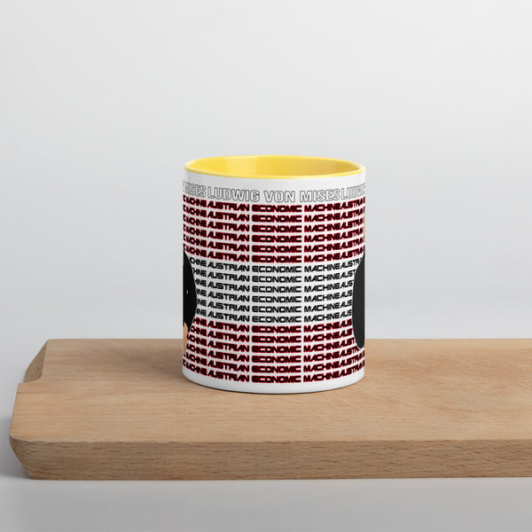 Ludwig von Mises - Austrian Economics Machine Mug with Color Inside - Proud Libertarian - Hunter Wynn Designs