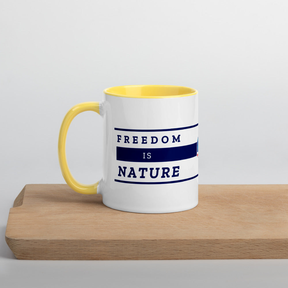 Freedom is Nature, Freedom is Science Mug with Color Inside - Proud Libertarian - The Brian Nichols Show