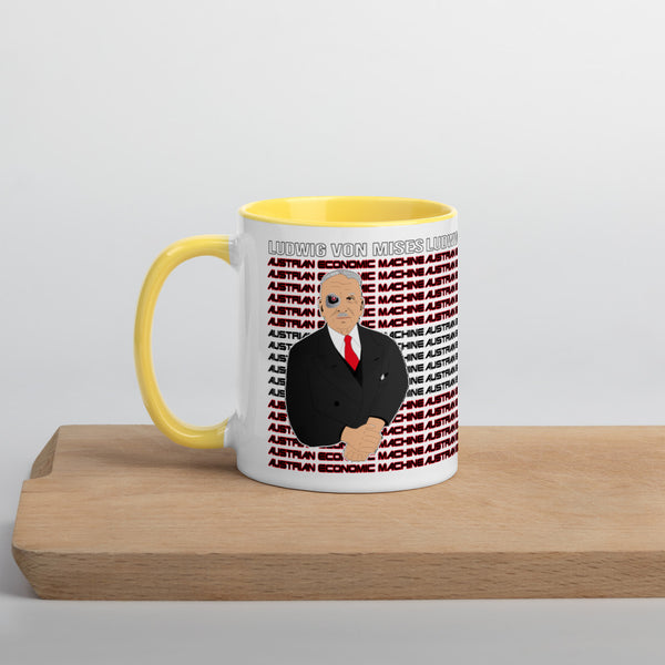 Ludwig von Mises - Austrian Economics Machine Mug with Color Inside - Proud Libertarian - Hunter Wynn Designs