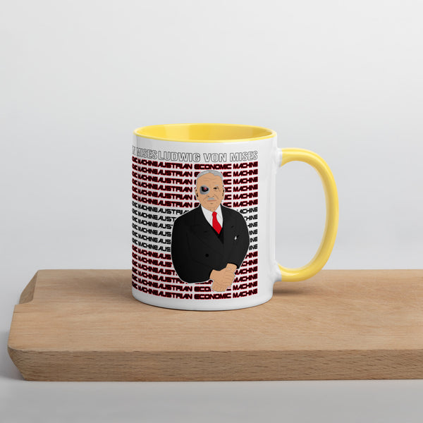 Ludwig von Mises - Austrian Economics Machine Mug with Color Inside - Proud Libertarian - Hunter Wynn Designs