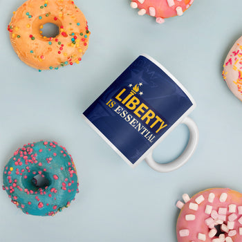 Liberty is Essential White glossy mug - Proud Libertarian - Liberty is Essential