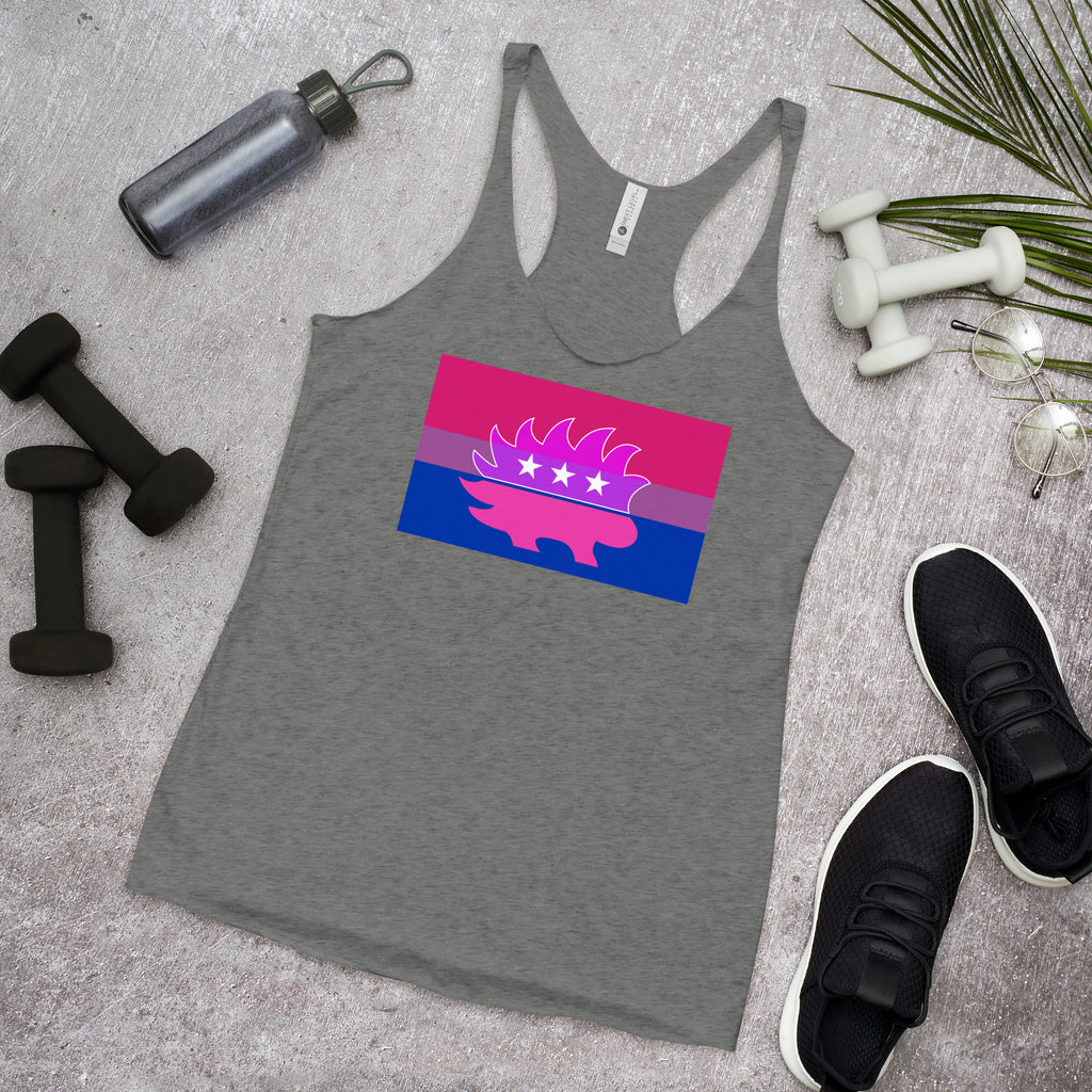 Libertarian Porcupine - LGBTQ - Racerback Tank - Proud Libertarian - Logik Reks